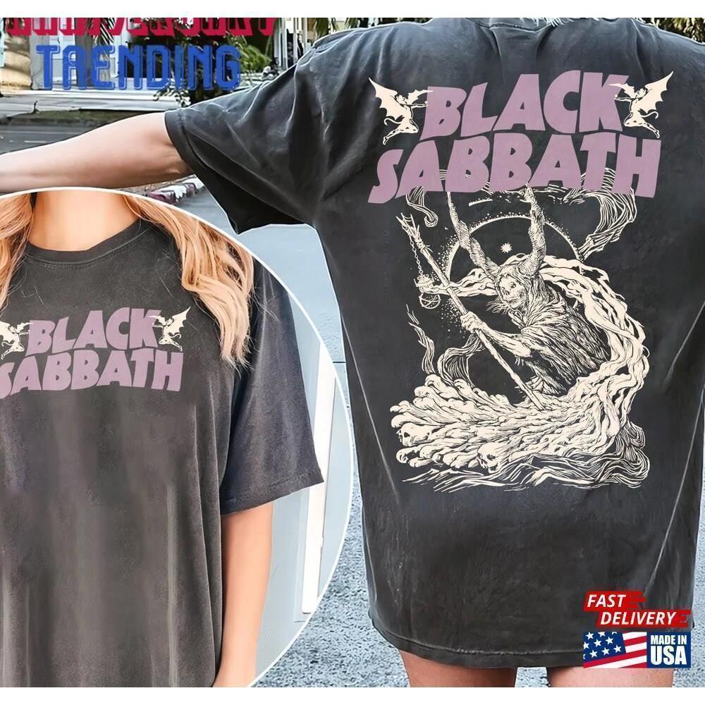 Black Sabbath Band Music 80S Tshirt Tee Classic Heavy Metal 2 Sided